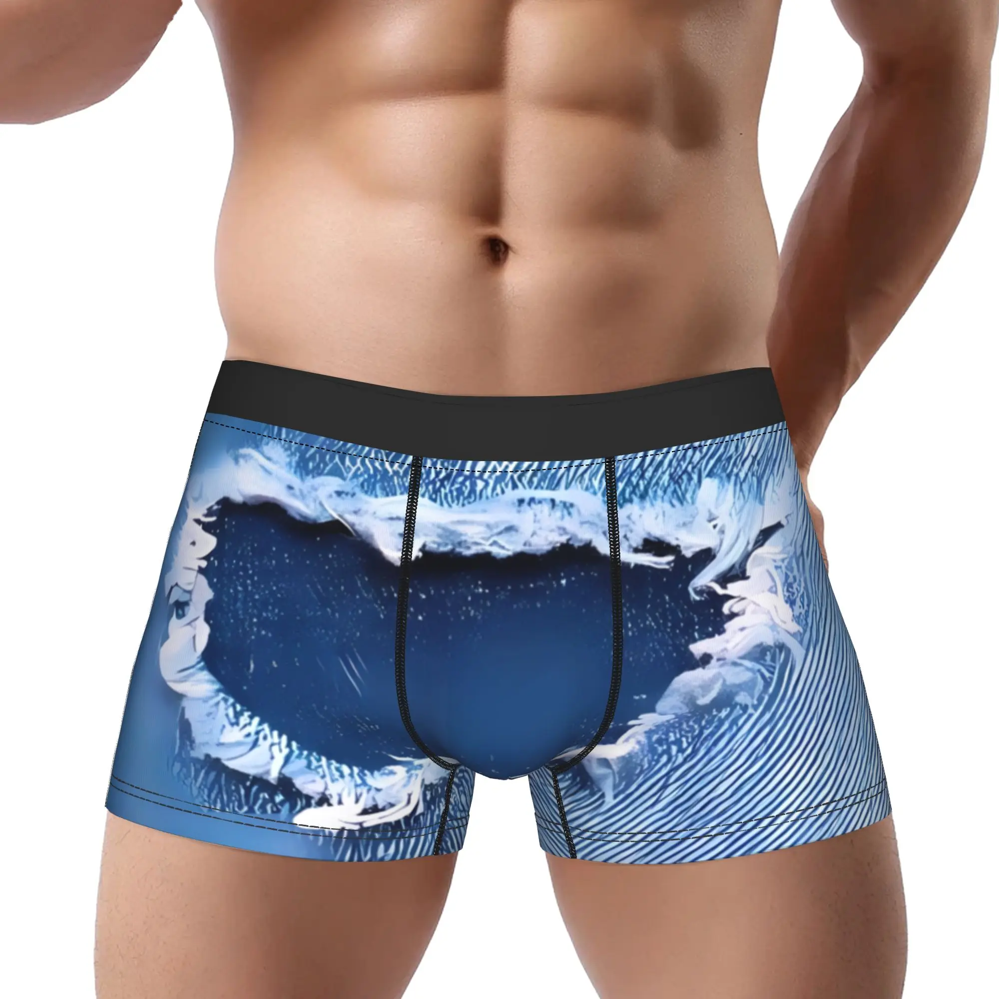 

hole Jeans Fabric Underpants Breathbale Panties Male Underwear Ventilate Shorts Boxer Briefs