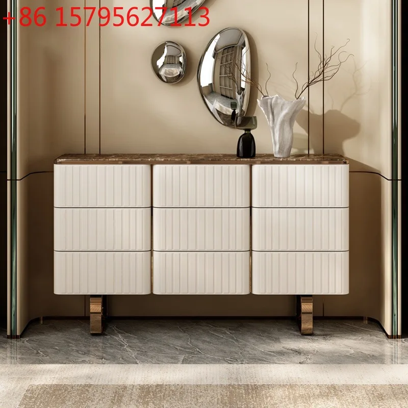 

Легкий роскошный современный домашний шкаф для спальни, шкаф для хранения ведра, итальянский простой шкаф на крыльце из цельного дерева, большой плоский обеденный шкаф