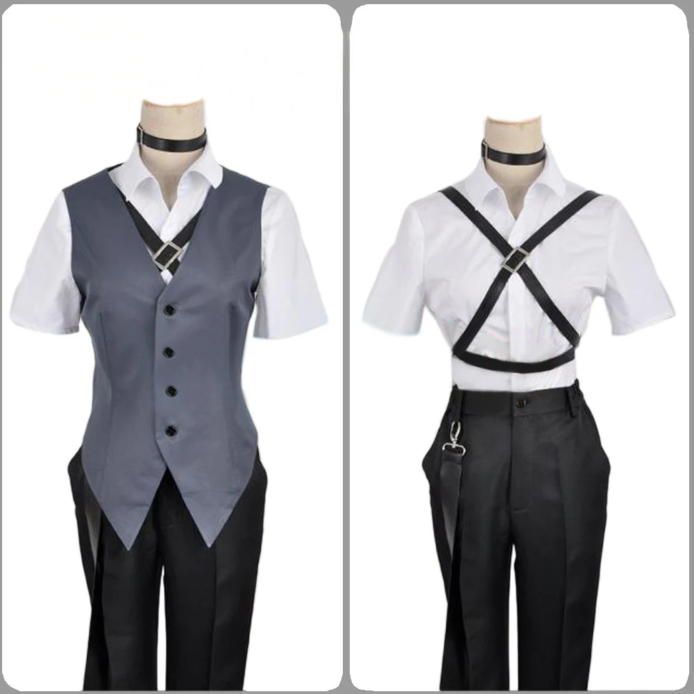 Anime Bungou Zwerfhonden Cosplay Kostuum Chuya Nakahara Cosplay Kostuum Port Maffia Nakahara Chuya Kostuum Voor Mannen