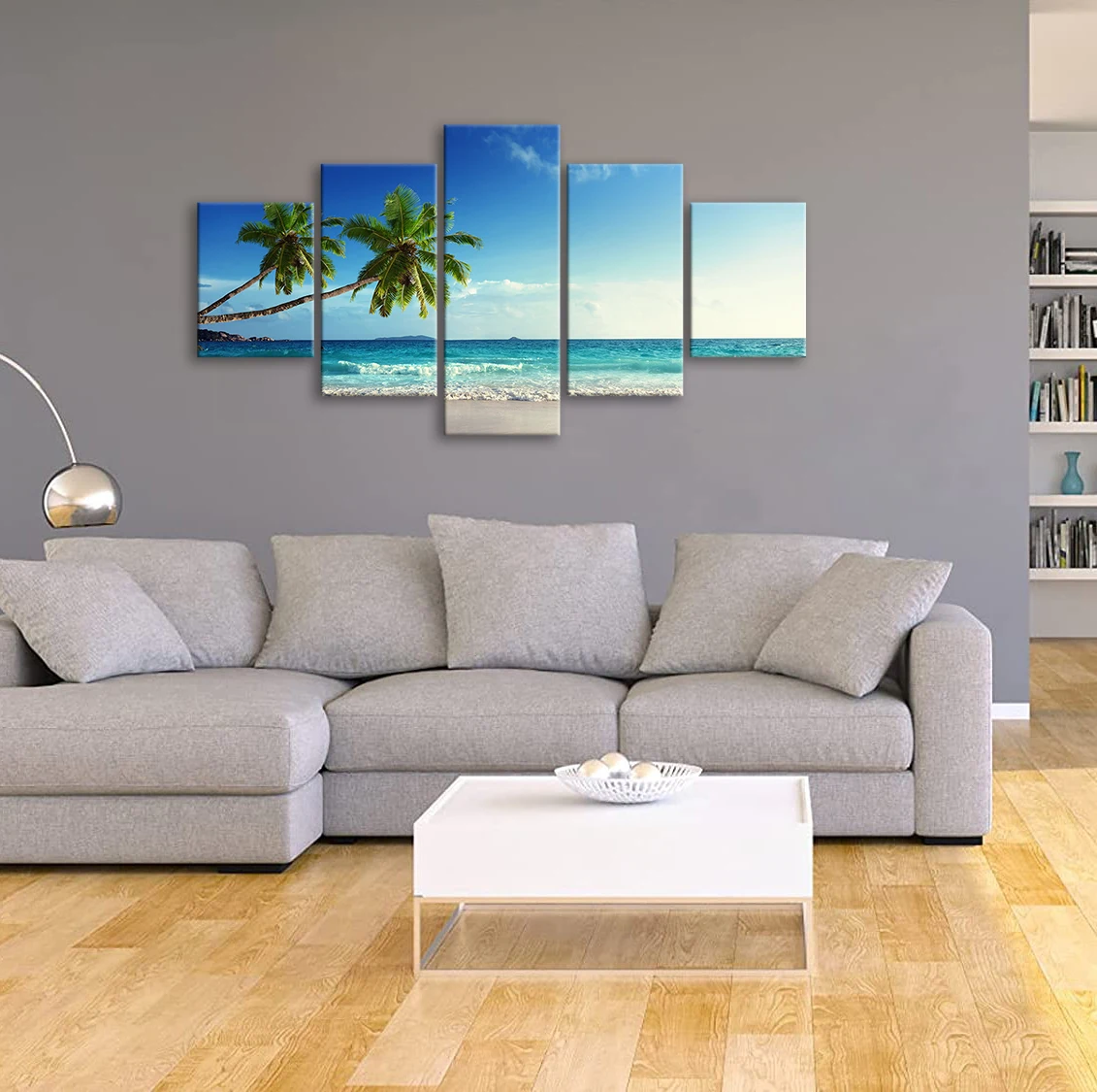 

Sea Beach Seascape Paintings 5 Piece Modern Landscape Canvas Print Artwork Wall Art Pictures For Living Room Bedroom Home Decor