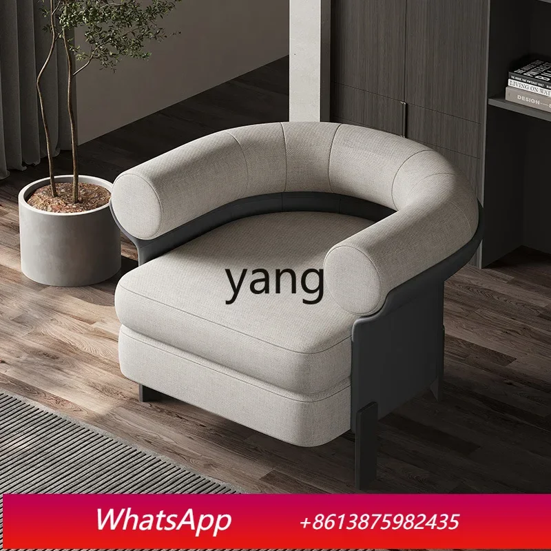

LTT light luxury sofa chair high-end living room balcony cotton and linen designer single chair