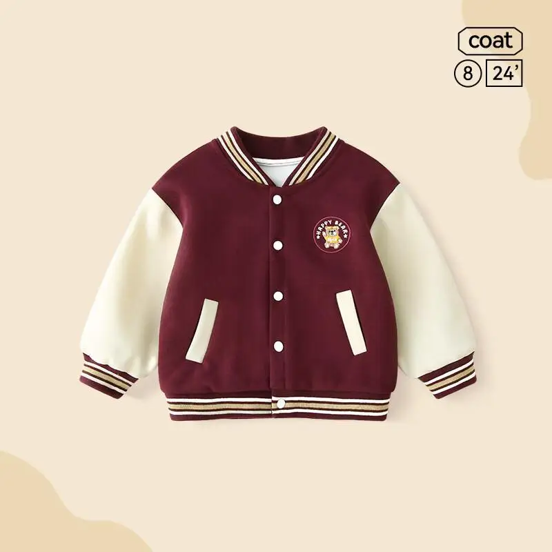 2025novos meninos e meninasOuterwear primavera outono roupas uniformes tendência Casual Outfit bonito manga longa jaqueta de beisebol dos desenhos animados