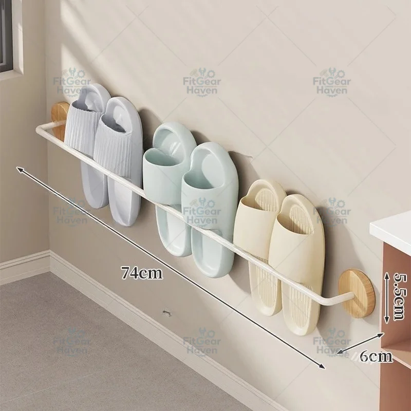 Wall-mounted Shoe Rack, Bathroom Drain Slipper Rack, Household Non-punching, Wall Shoe Storage Rack, Simple Shelf