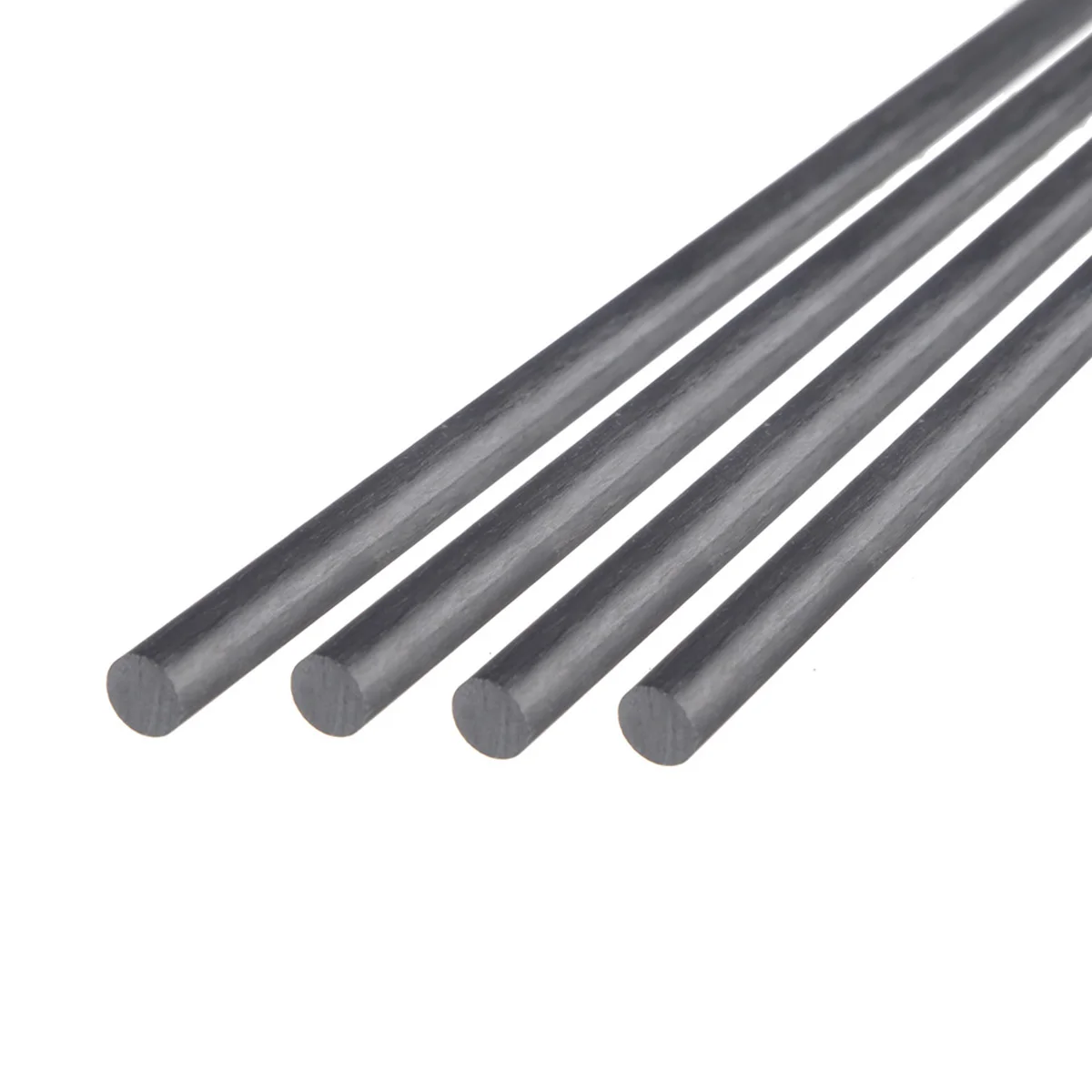 20pcs Carbon Fiber Round Solid Rod Dia 0.5mm 1mm 2mm 3mm 4mm 5mm Length 500mm High Strength Light Weight For DIY RC Airplane