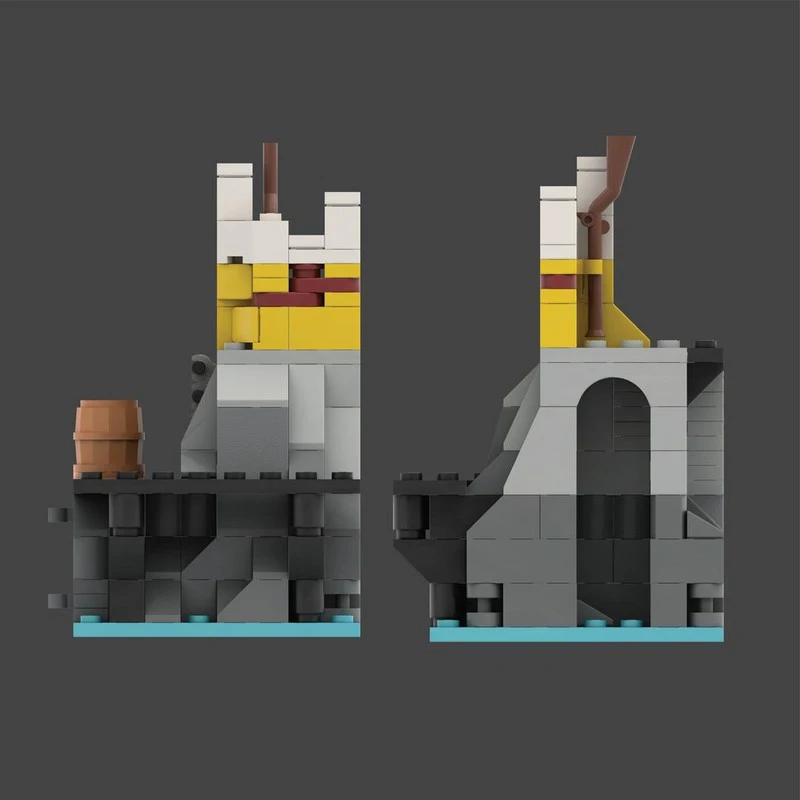 Personalizzato 119 pezzi MOC serie di architettura medievale building block mini molo fortezza modello bambini assemblaggio fai da te giocattolo regalo di compleanno