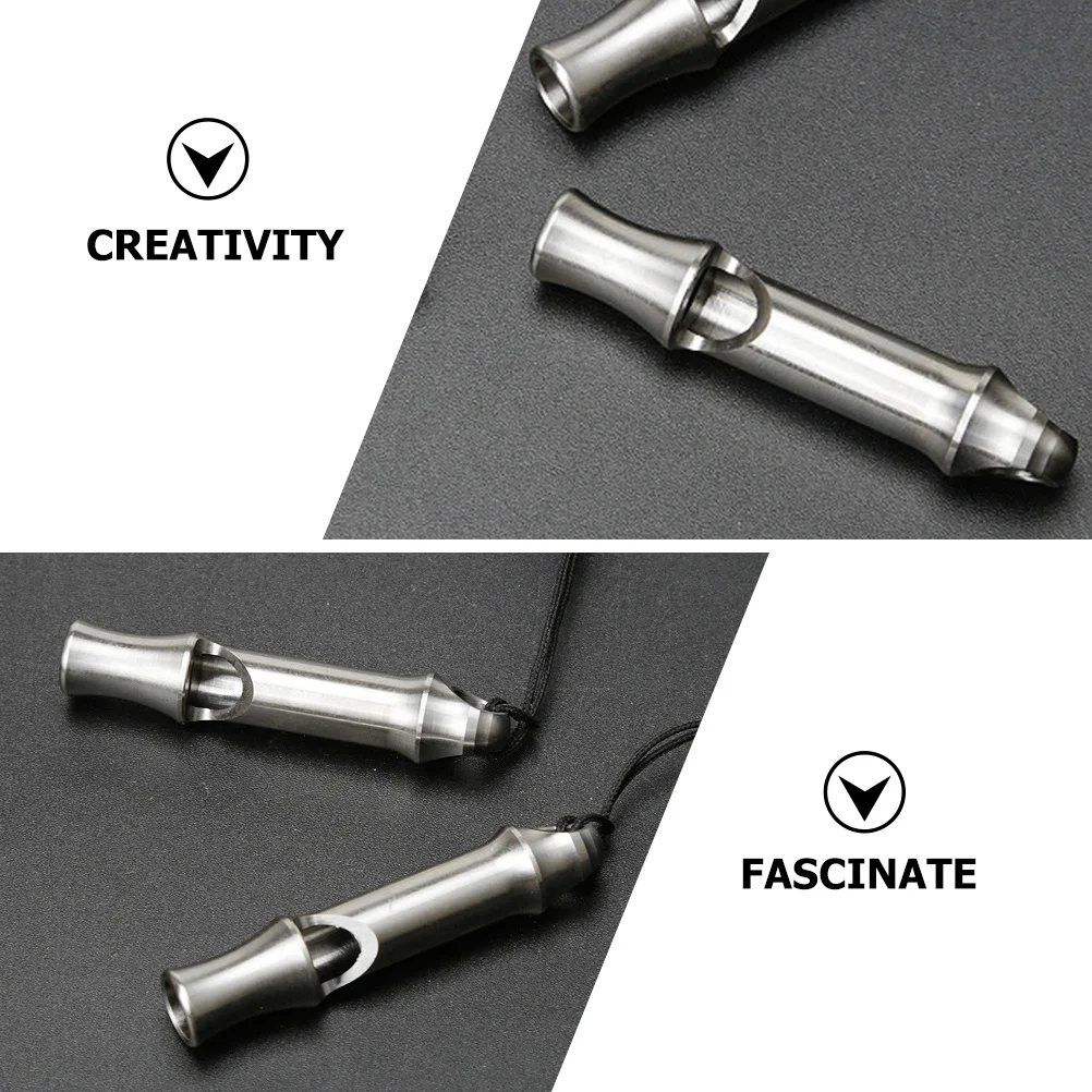 

Portable Metal Whistle High Decibel Emergency Whistle for Outdoor Adventure Hiking Camping Travel Sports Safety Keychain