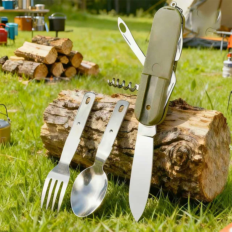 Nieuwe roestvrijstalen 7-in-1  - Outdoor Camping Dining Set recensie en prijs