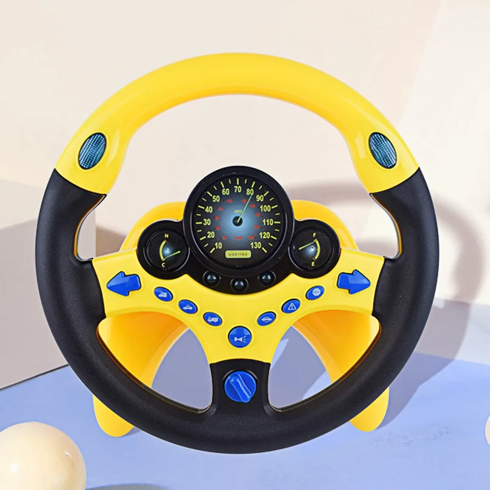 

360 ° Rotation Simulation Steering Wheel Toys Multi Functional Montessori Steering Wheel Vocal Toys Simulation Interactive