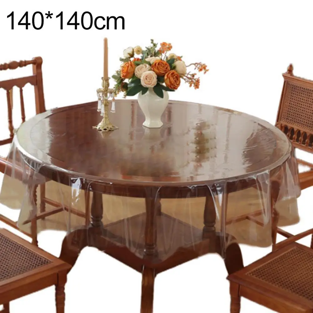 

Прозрачная скатерть для уличных мероприятий, легко моющаяся, из ПВХ, подходит для обеденных столов