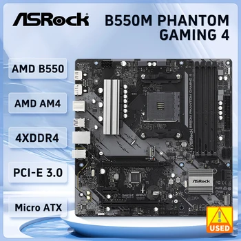 ASROCK-placa base B550 PHANTOM GAMING 4 AM4, compatible con Ryzen 5600, 5900X, 4700, 3400G, 3900, 5700, cpu M.2, DDR4, 128G