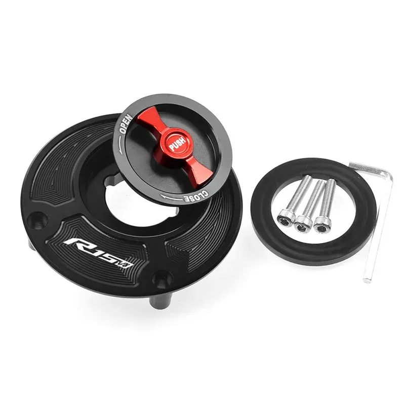 For Yamaha R15M R6 R15 R3 YZF R1 R1M R7 Keyless Motorcycle Fuel Gas Tank cap Cover Aluminum Accessories
