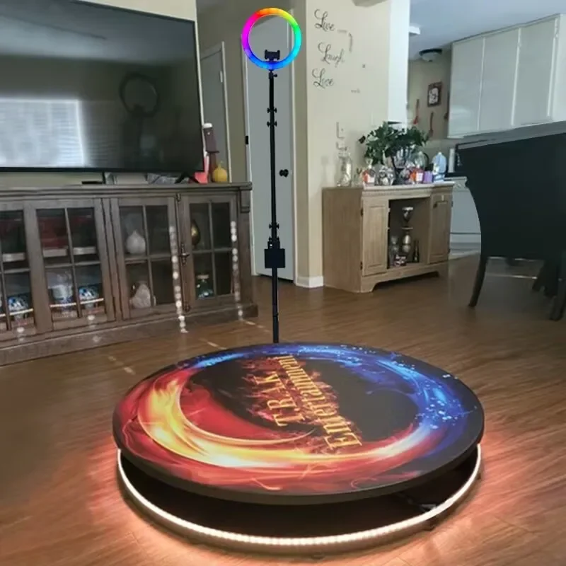

360-камера, фотобудка, бесконечность, портативная RGB-подставка для фотобудки 360, штатив, подставка, автоматическая вращающаяся фотобудка на 360 градусов, 32 дюйма (80 см) для 1 до