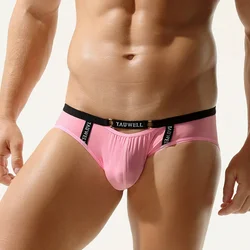 Gay Sexy Brief Pant for Men Quick Drying Trendy Underwear Sissy Pink Nylon Comfortable Low Waist Bikini Panties Homme Underpants