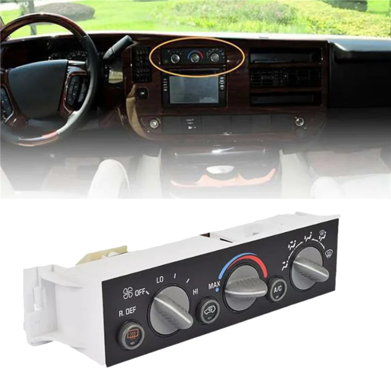 

2X Car A/C Heater Climate Control Panel 9378805 16231165 For Chevy GMC Yukon 1996-2000 With Rear Window Defogger Switch