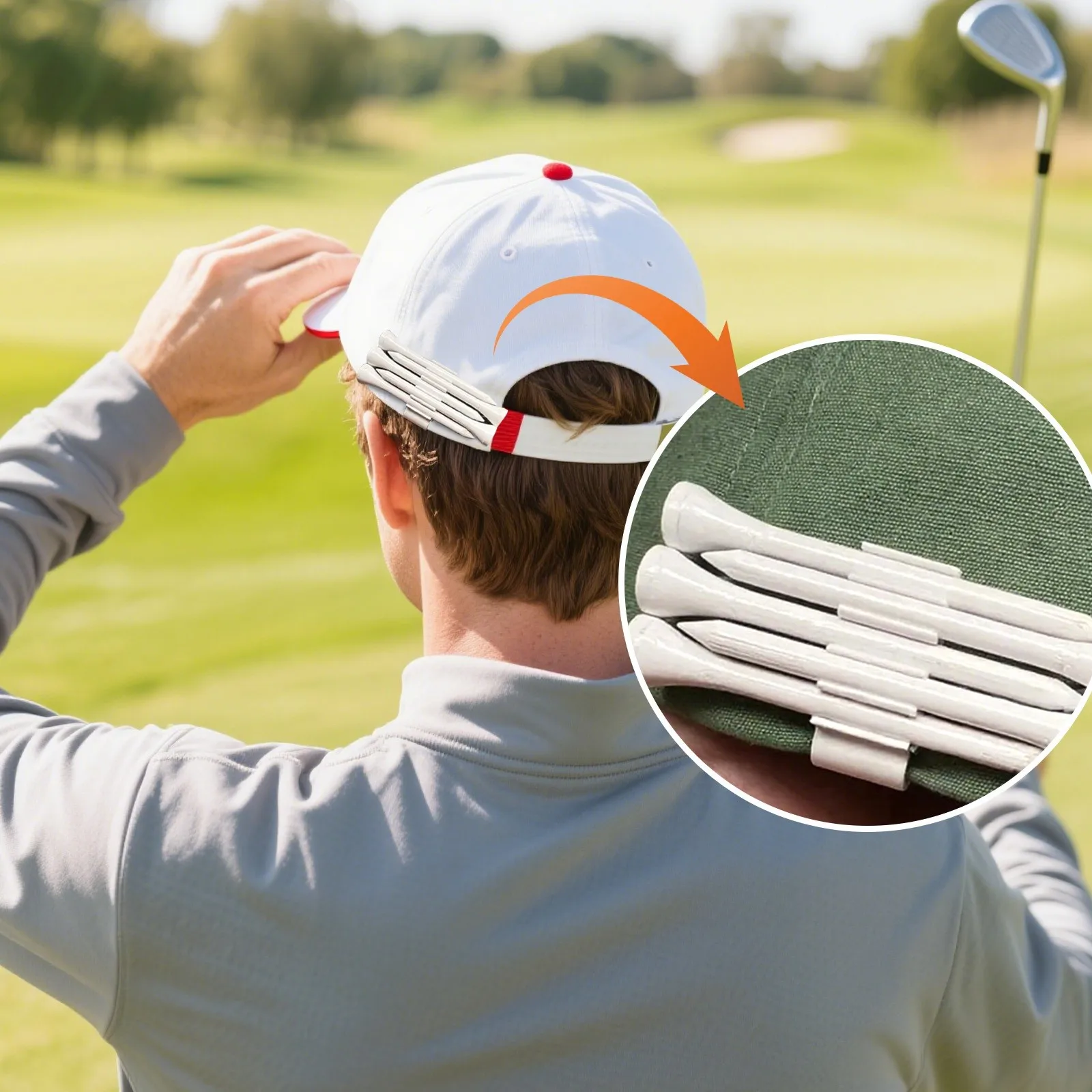 مشبك القبعة حامل مقعد الغولف يناسب القبعات الحواف أقنعة يحمل 5 مقاعد الغولف للوصول السريع المحمولة جولف المحملة كليب إكسسوارات الغولف #5