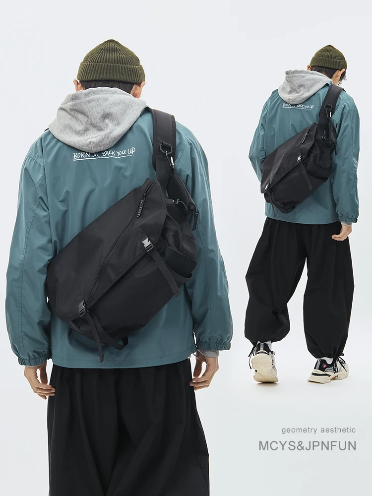 

Large Capaci Men's Faion Japanese Sle Crossbody Bag for Commuting And Fitn Spor Functionali oulder Bag