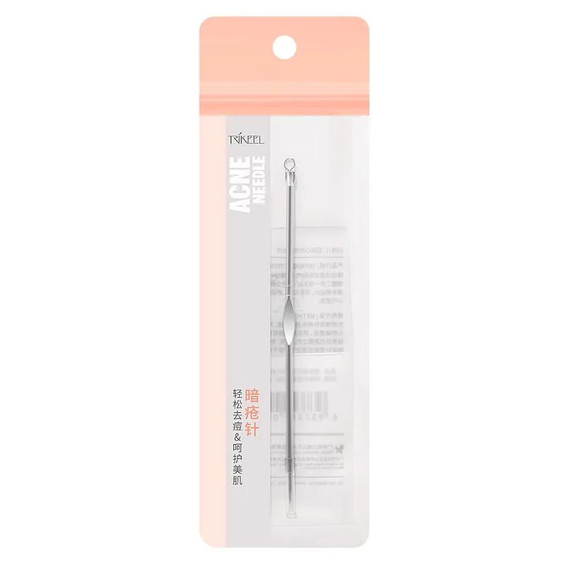 1/2 قطعة البثرة Comedone حب الشباب بثرة العيب النازع مزيل الفولاذ المقاوم للصدأ الإبر إزالة أداة الوجه العناية بالبشرة المسام الأنظف