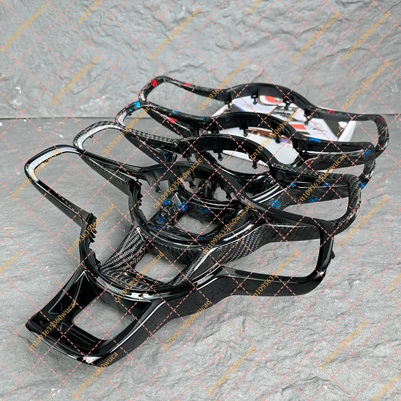 Forged Carbon Fiber Steering Wheel Decor Frame Trim Auto Accessories Compatible for Volkswagen Golf MK7 MK7.5 GTI