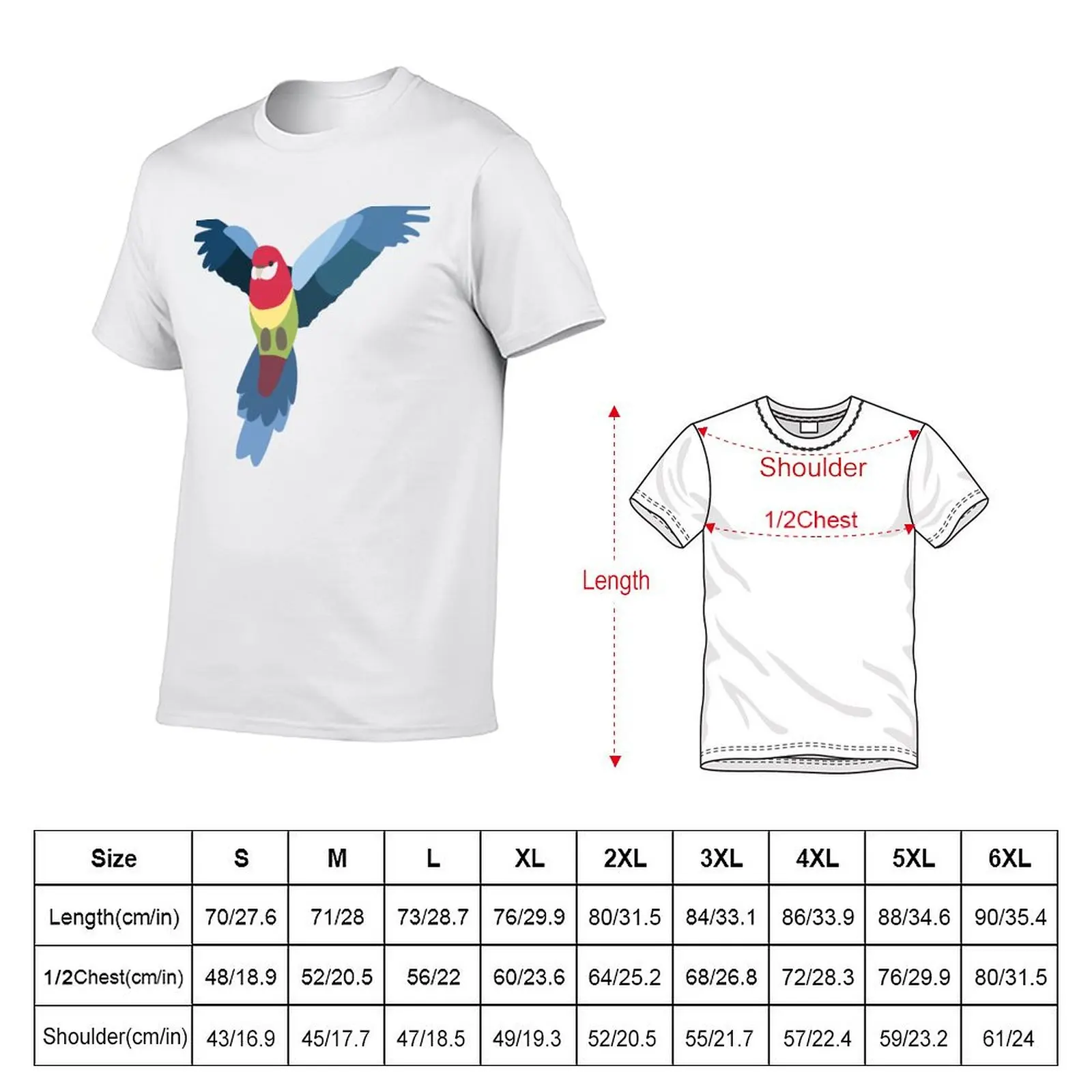 Flying Rosella T-Shirt gifts for boyfriend croswit shirt man men t shirts high quality