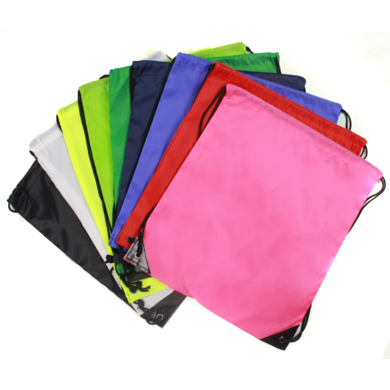 5 pezzi borsa con coulisse con striscia riflettente String zaino Cinch Sacks Bulk per scuola Yoga Sport palestra viaggiare