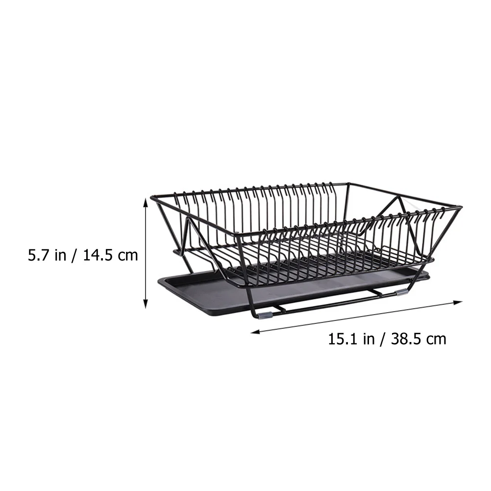 

Dish Racks with Removable Draining Tray Stainless Steel Kitchen Storage Organizer Utensils Holder Basket