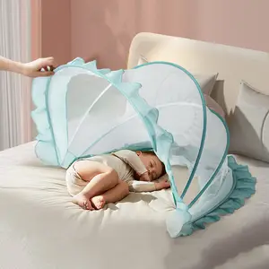 Foldable baby bed with mosquito net sales