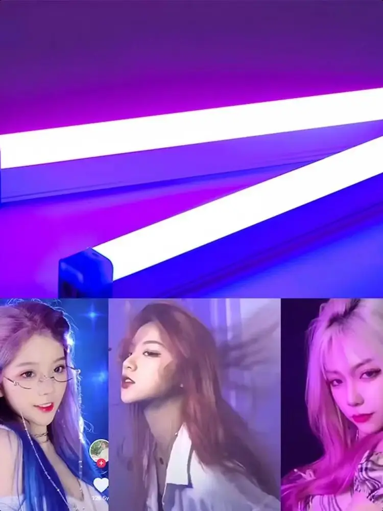 Colorful Tube Light RGB Light 17cm/32cm USB Light Night Light purple Blue Light Stick Room LampHandheld Hanging Fill Light Photo
