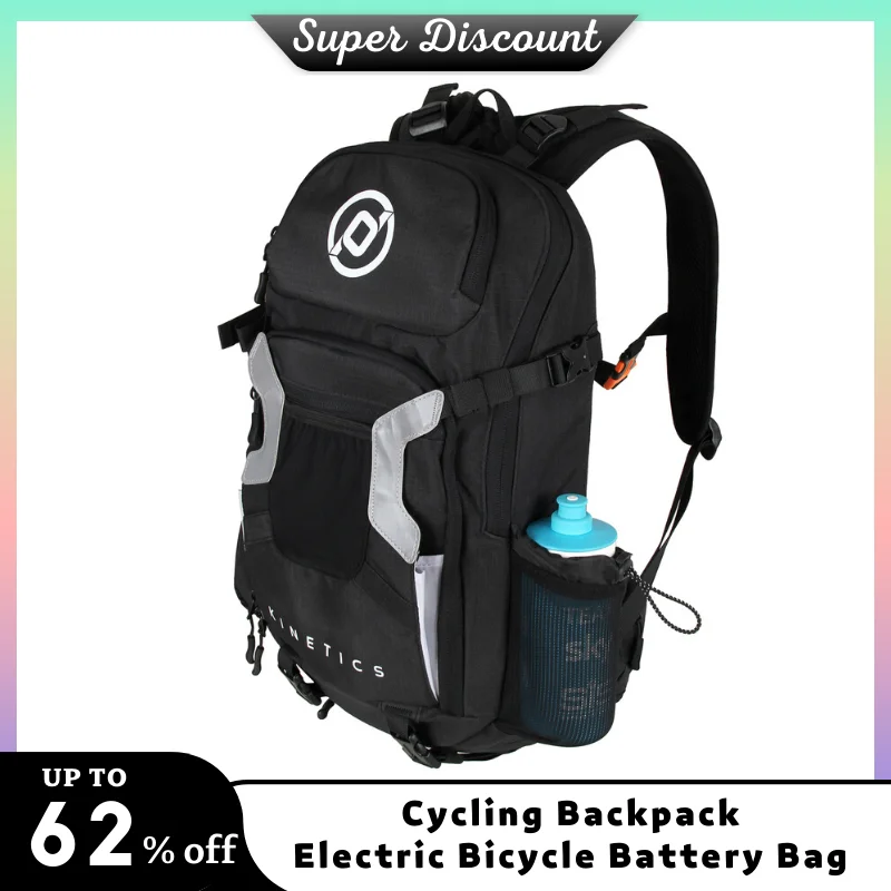 Electric Bike Battery Backpack Bike Bag MTB Road Bike Accessory Bicycle Pack Back Protection with Shock Absorption Cycling Tools