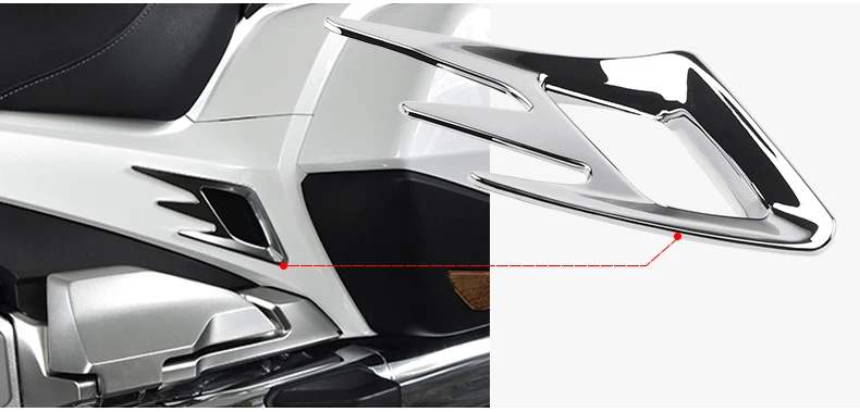 PANICAL Chrom-Dekorationsabdeckung für Honda Goldwing GL1800 2018-2026 Motorrad Vorder- und Heckgehäuse Schutz Zubehör – Detail 5