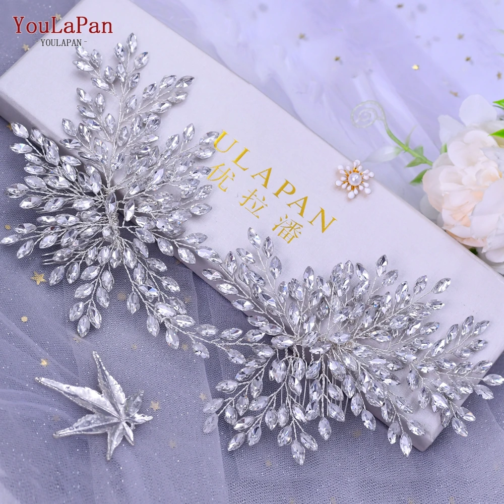 YouLaPan Wedding Bride Comb Bridal Rhinestone Headwear Women Bridesmaid Hair Comb Party Headband Handmade Hair Accessories HP392