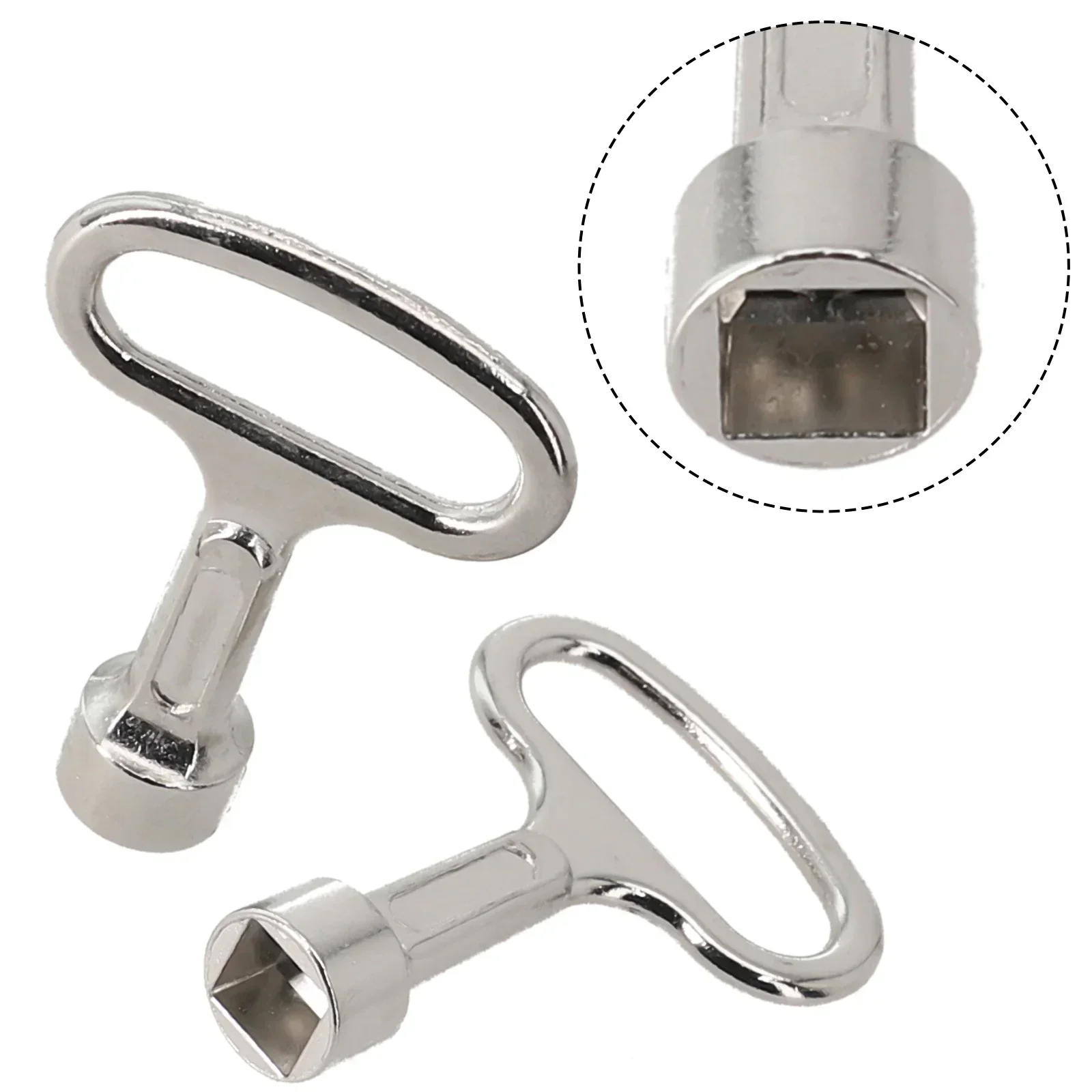 3PCS 8mm Water Valve Tap Vent Key Stainless Steel Square Heating Key Heating Vent Key Electric Cabinet Door Lock Wrench