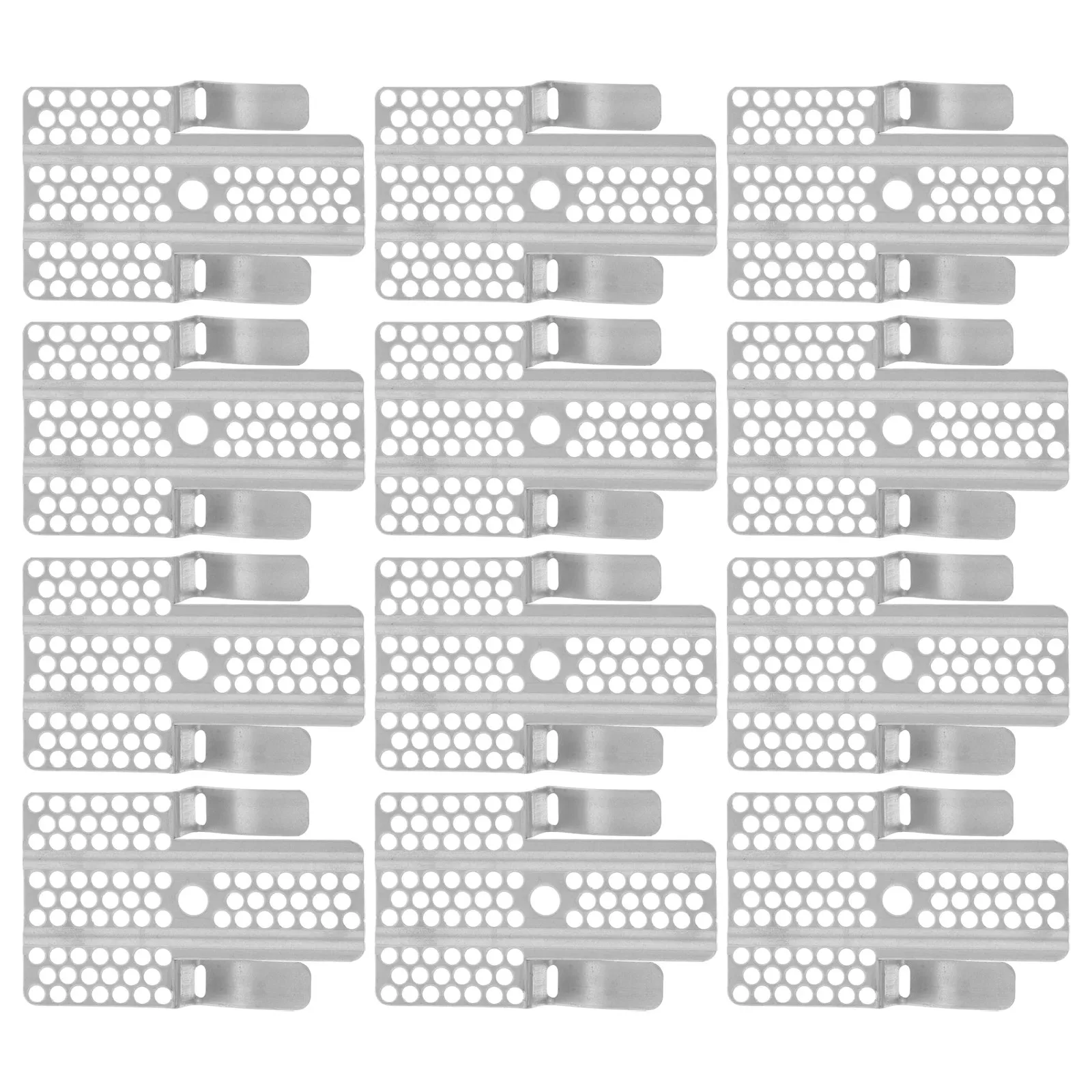 12Pcs Drywall Clips Stainless Steel Mount Repair Brackets Sheetrock Hole Fix Heavy Duty Drywall Fastener Clips Interior Use