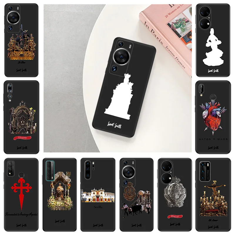 Phone Case For Moto G50 G51 G60 G71 G30 G31 Edge 20 30 40 G73 Huawei P40 P30 P20 Virgin Mary Jesus Church Matte Anti-Drop Cover