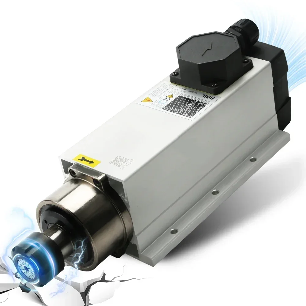 

Hqd 4.5kw Electric Air Cooled Cnc Router Spindle Motor 220v for Woodworking