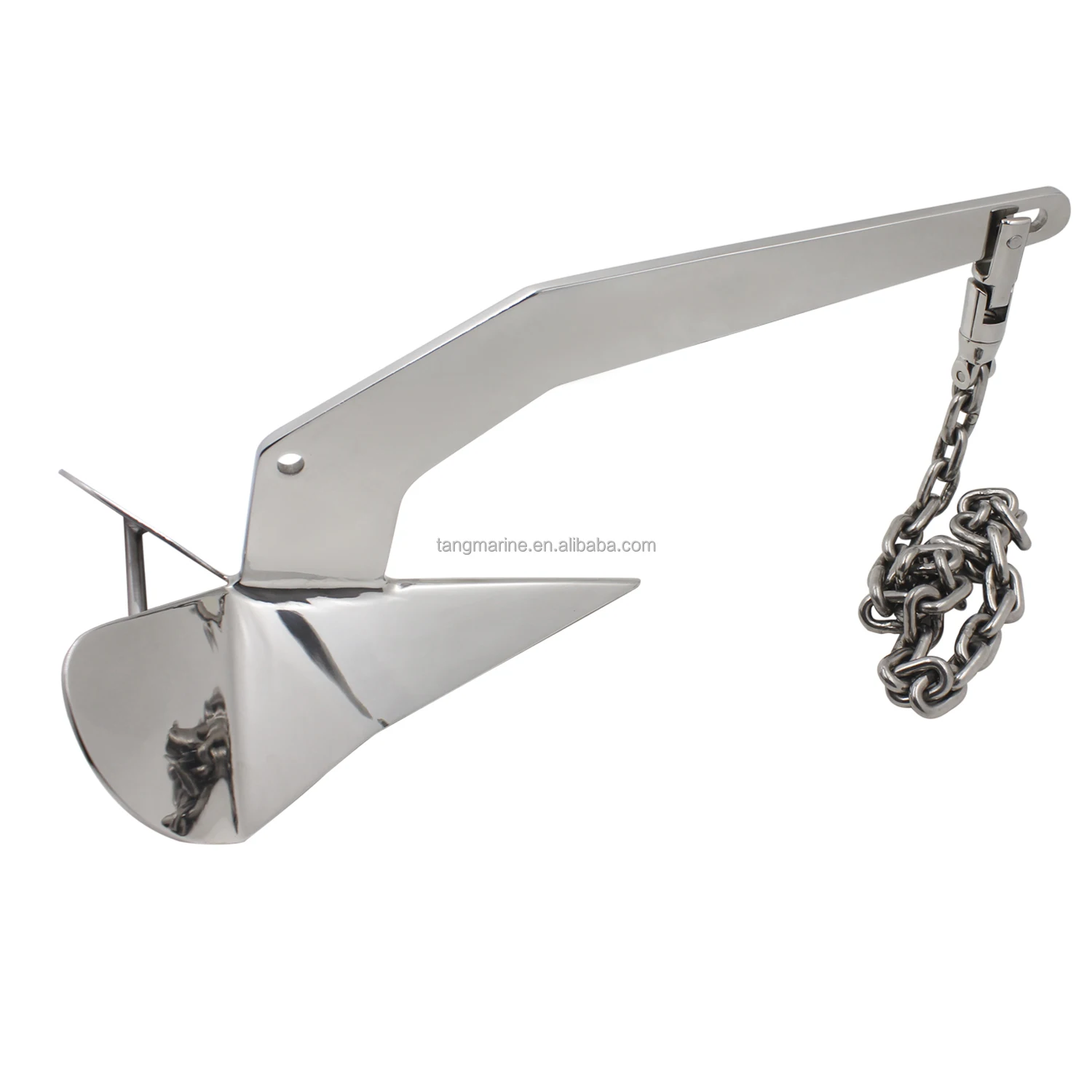 Marine Hardware Sailboat High Mirror Polish 316 Stainless Steel Delta Anchor For Yacht