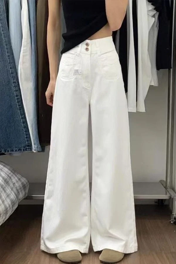 Japanse vintage kleding denim vrouw vriendje baggy Y2K zwart Koreaanse mode harajuku stijl streetwear hoge taille wijde pijpen