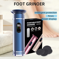 Blue electric foot Grinder wtih 30PCS Replacement Pads 2 Adjustable Speeds, Electric Callus Remover Pedicure File, With Gift Box