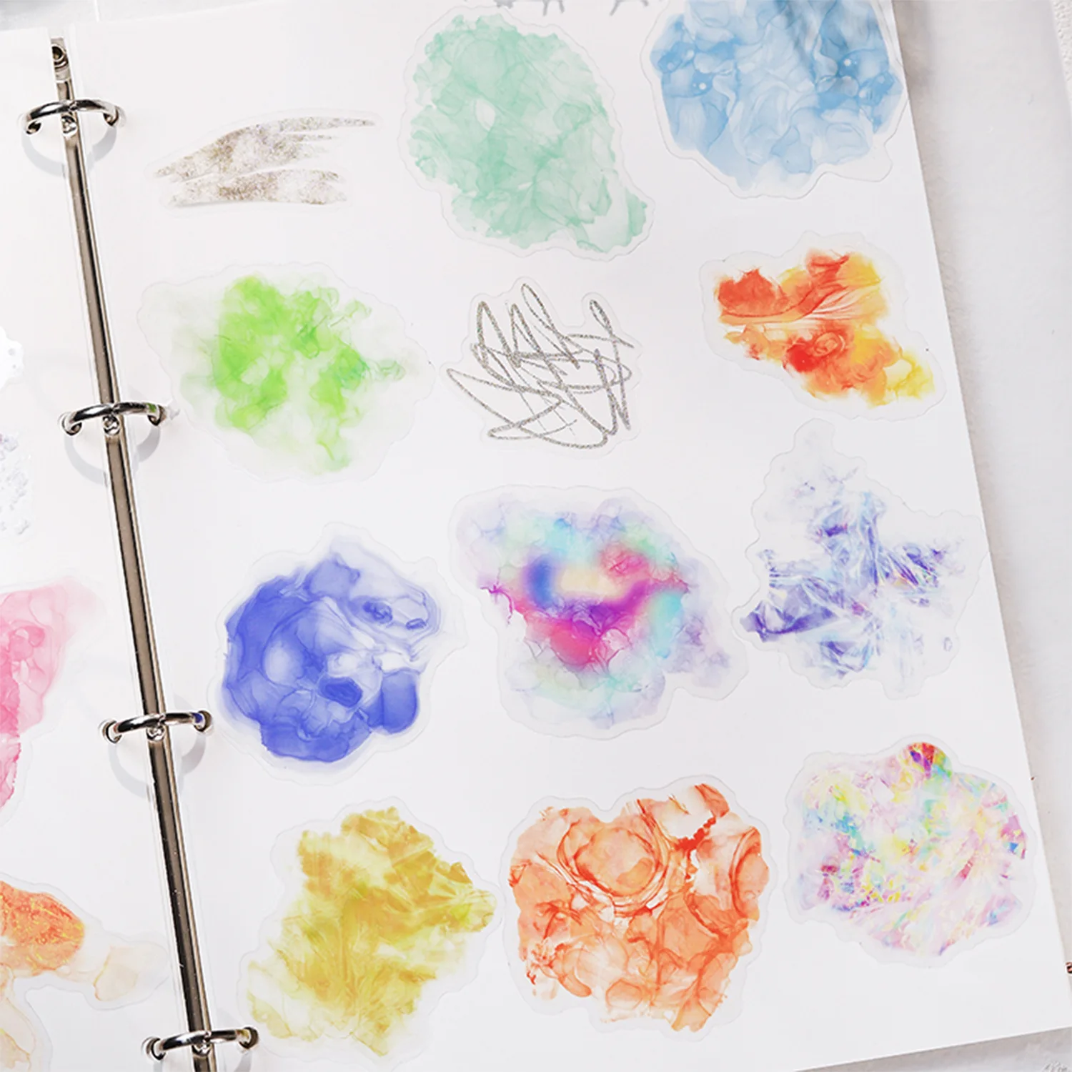 12pcs Kawaii Stationery Stickers Stained with colorful romance DIY Craft Scrapbooking Album Junk Journal Happy Planner Diary