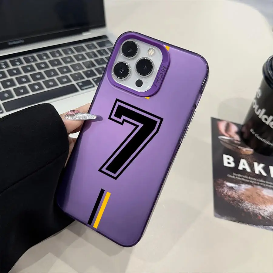 Soft Cover Case for iPhone 17 Air 16e 14 15 16 Plus 11 12 13 Pro Max Football No. 7