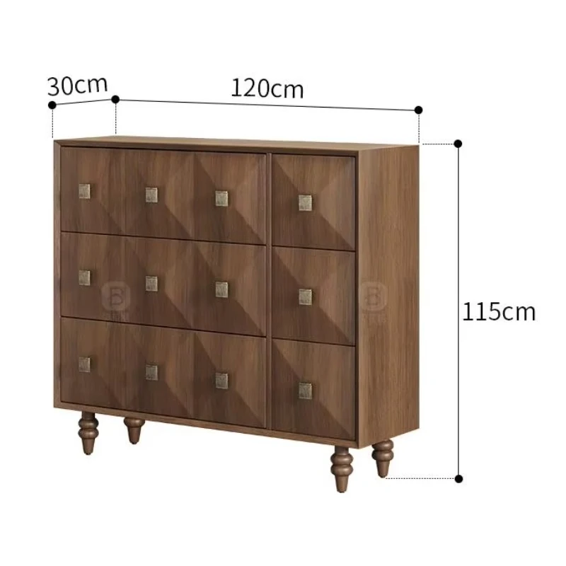 

Large storage Wooden shoe cabinet with 5 flap drawers and storage racks Living room furniture