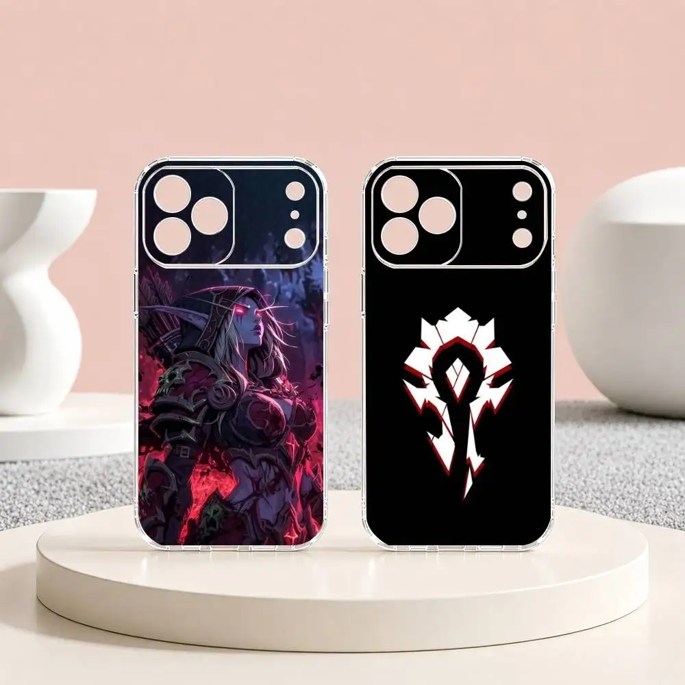 

Game WoW Sylvanas Windrunner gift Phone Case For iPhone 17 16 15 14 13 12 11 Mini Pro Max Plus Transparent Cover
