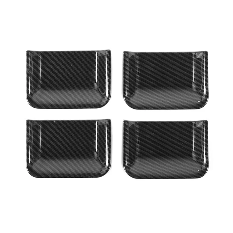 Car Inner Door Handle Bowl Cover For Ford F150 2021 2022 2023 Accessories - ABS Carbon Fiber