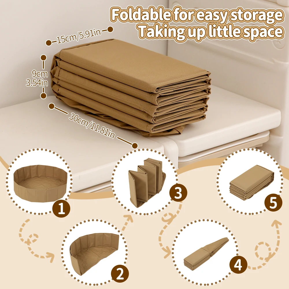 Piscine à balles Portable (sans balles), diamètre 100cm, couleur kaki, tissu Oxford rond, jeu intérieur et extérieur pour enfants, 1 pièce