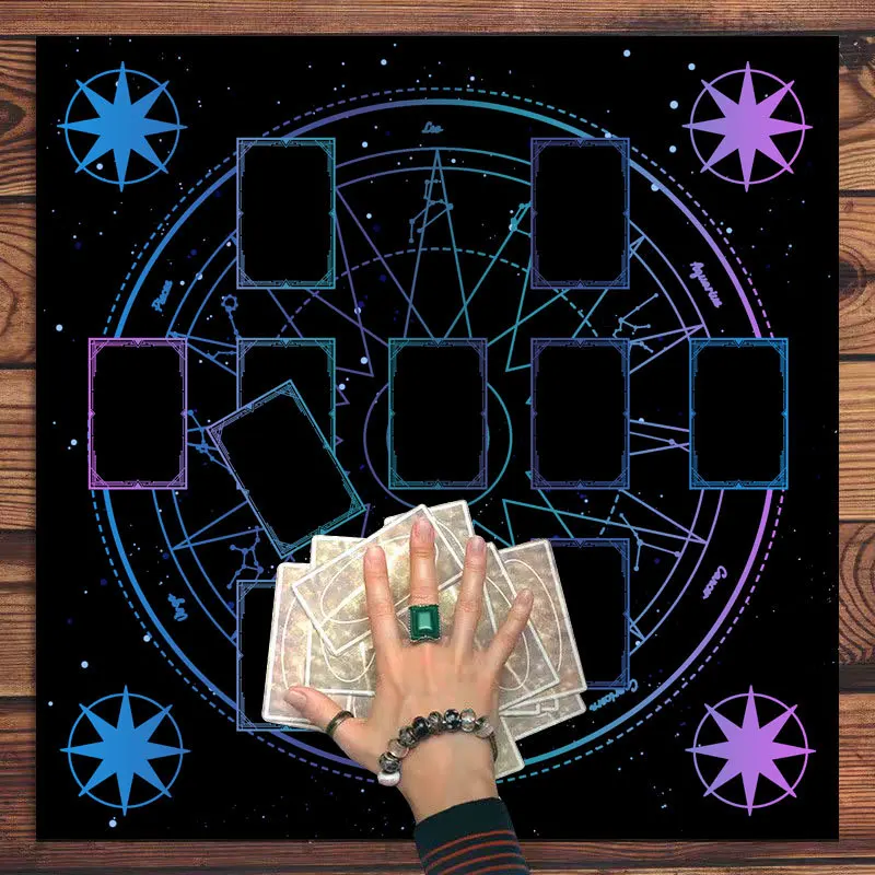 VIKAMA Starry Sky Tarot Tablecloth Mystic Multi Card Array Divination Mat Spiritual Ritual Background Cloth