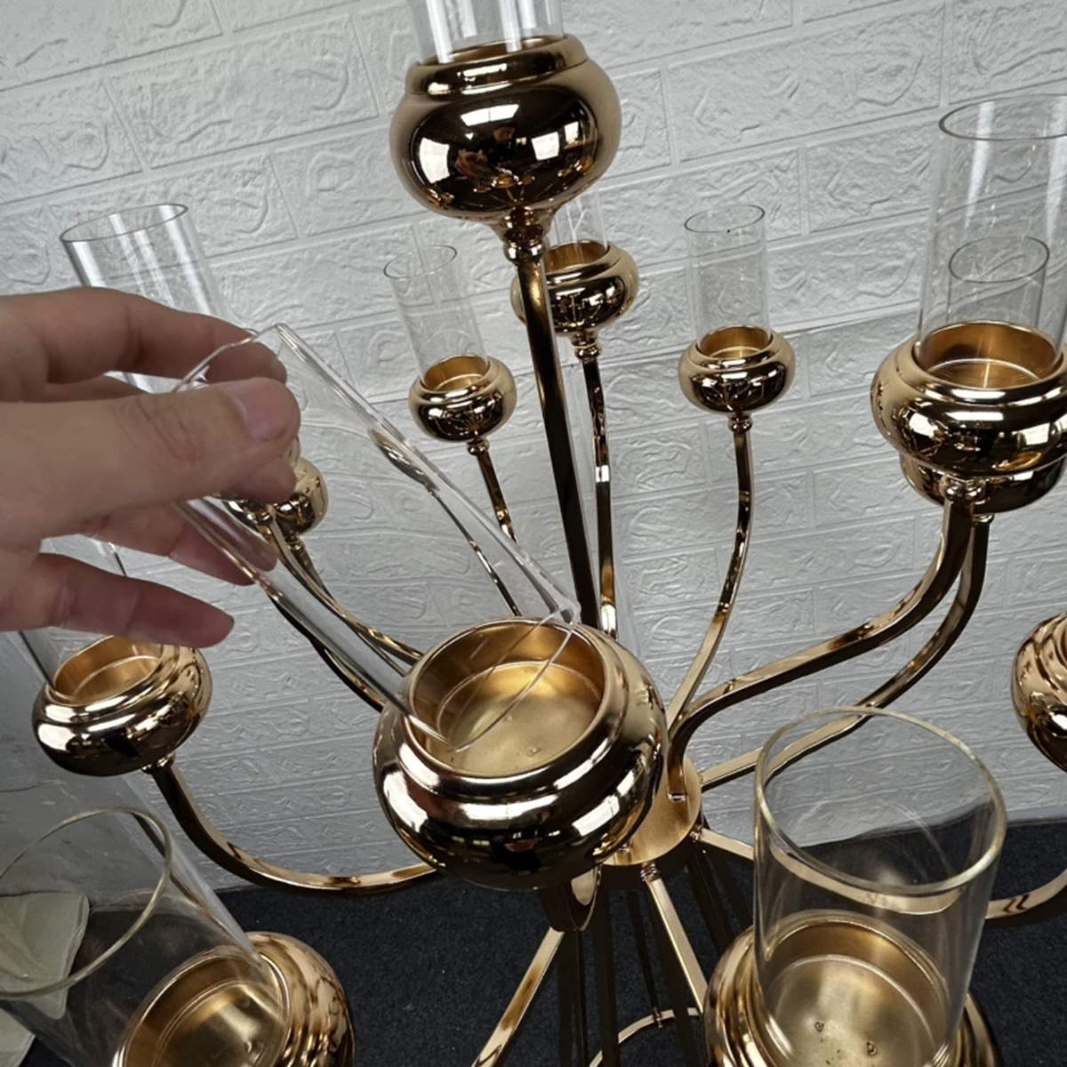 4pcs Wedding Decoration Table Centerpiece Candelabra Acrylic Flower Stand Party Home Decor
