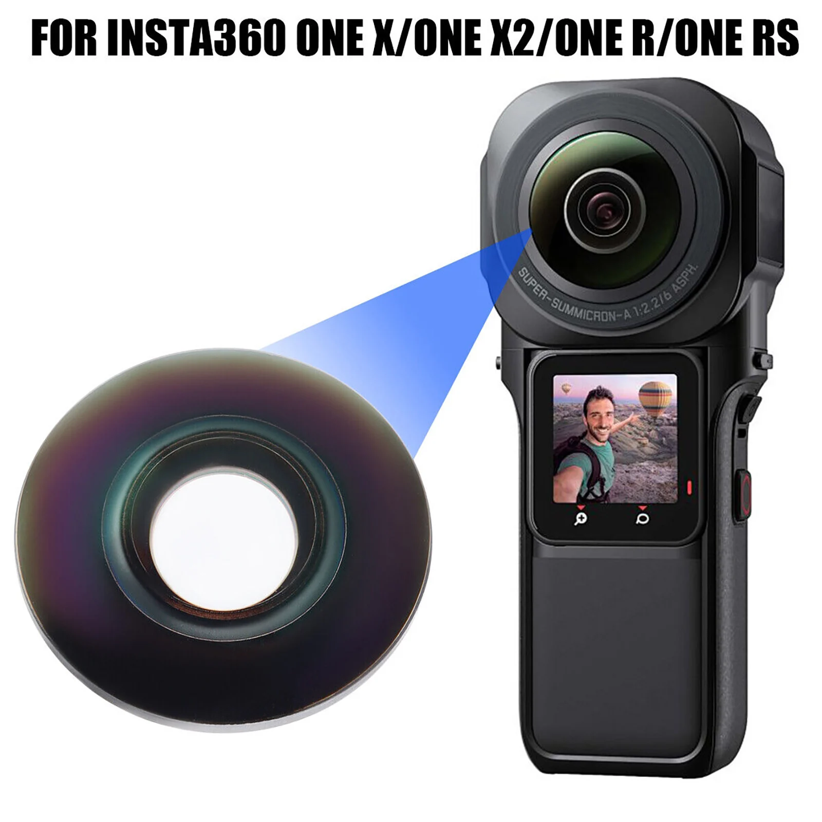 1 pz per Insta360 obiettivo della fotocamera pezzo di ricambio in vetro di ricambio per Insta360 One X/One R/One X2/One RS accessori per fotocamere