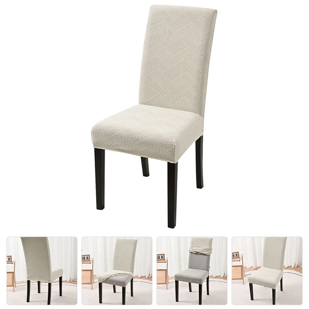 

Waterproof Jacquard Chair Cover Elastic Seat Covers for Dining Chairs Suitable for Hotel Wedding Party Event Decorations