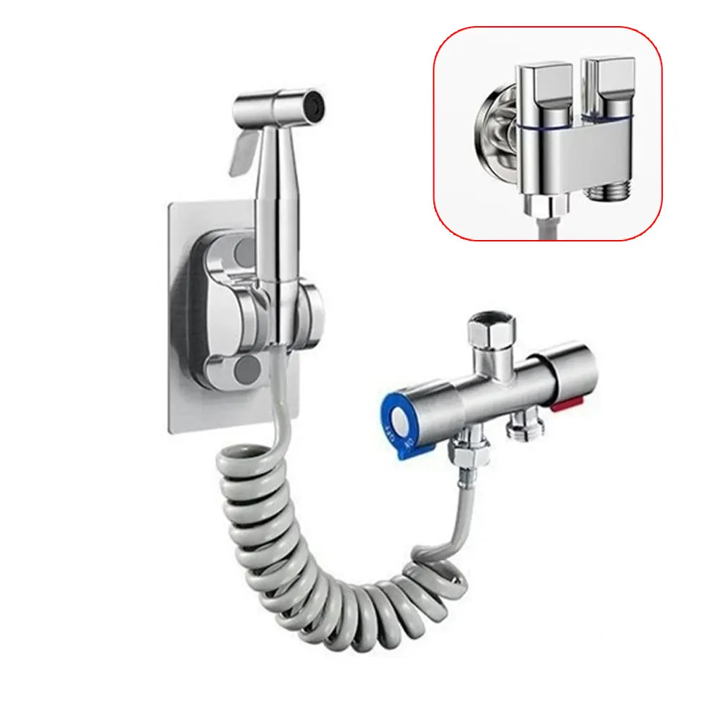 

Handheld 304 Stainless Steel Toilet Companion Set Toilet Flushing Boosting Spray Head Toilet Women's Washers Accessories