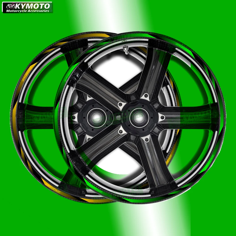 

Для ninja400 ninja 400 EX400 аксессуары для мотоциклов 17-дюймовые наклейки на передние и задние колеса обтекатель светоотражающие наклейки украшения