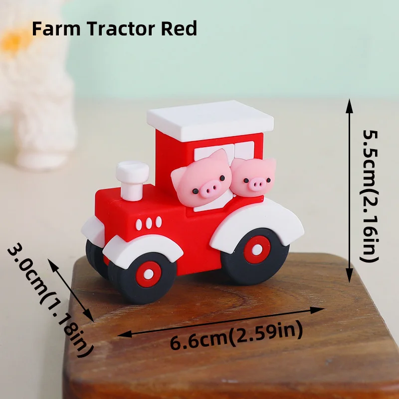 11 Stück Tiermotiv-Kuchendekorationen für die Farm, Kuh-Kuchendekoration, Cartoon-Tier-Kuchendekoration, Traktor-Kuchendekoration, Tierthemen-Party – Detail 27